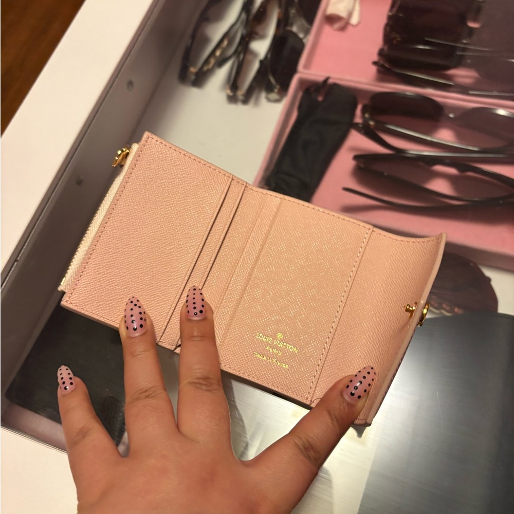 Pink & Beige Damier Mini Wallet - Picture 4 of 5